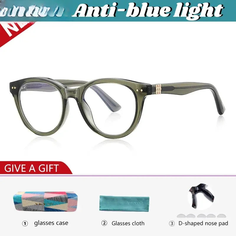 Unisex Round Full Rim Titanium Reading Glasses 622231 — view 6 | Rx Spectacle
