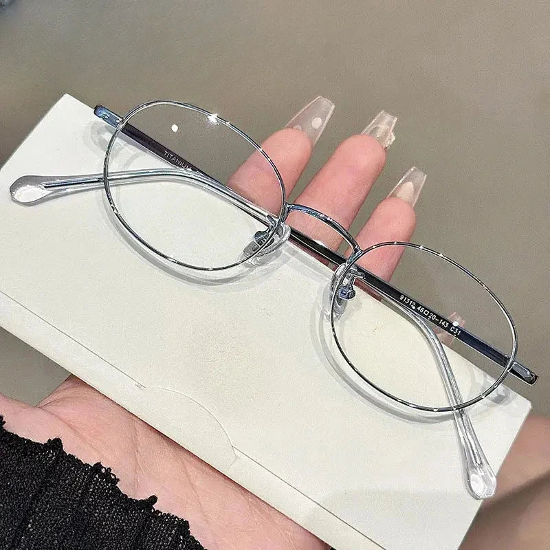 Women's Oval Full Rim Alloy Prescription Glasses 91312 — view 1 | Rx Spectacle