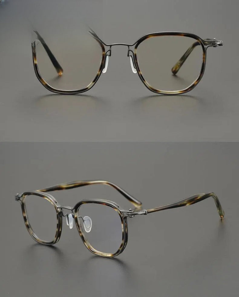 Unisex Square Full Rim Titanium Prescription Glasses Gxyj815 — view 11 | Rx Spectacle