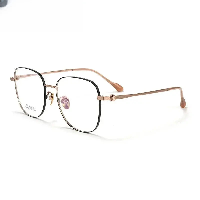 Unisex Polygon Full Rim Titanium Prescription Glasses 876602 — view 3 | Rx Spectacle