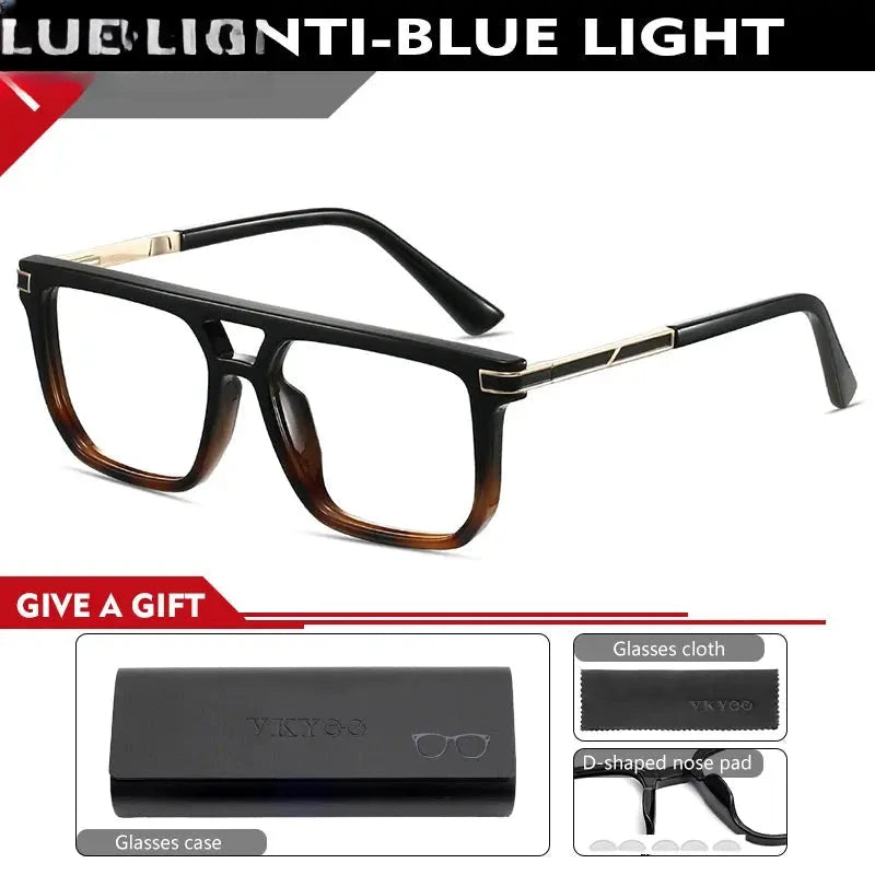 Men's Square Full Rim TR90 Double Bridge Reading Glasses 584003 — view 7 | Rx Spectacle
