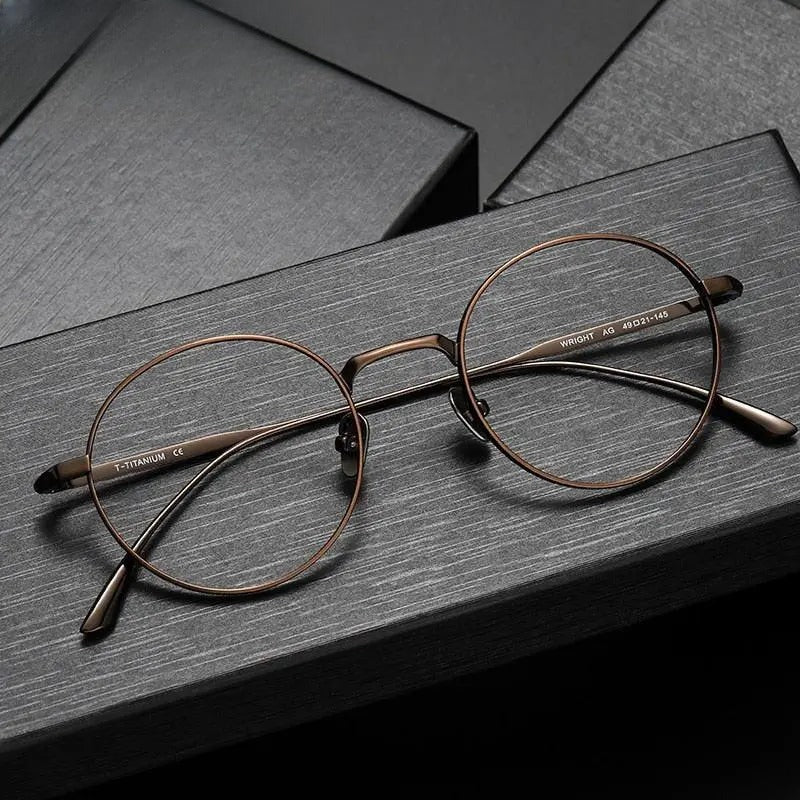 Unisex Round Full Rim Titanium Prescription Glasses 4921145 — view 1 | Rx Spectacle