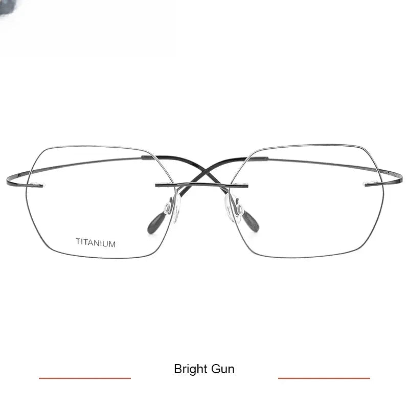 Unisex Rimless Titanium Prescription Glasses 36018 — view 6 | Rx Spectacle