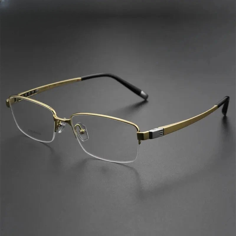 Women's Polygon Semi-Rimless Titanium Prescription Glasses 627040 — view 5 | Rx Spectacle