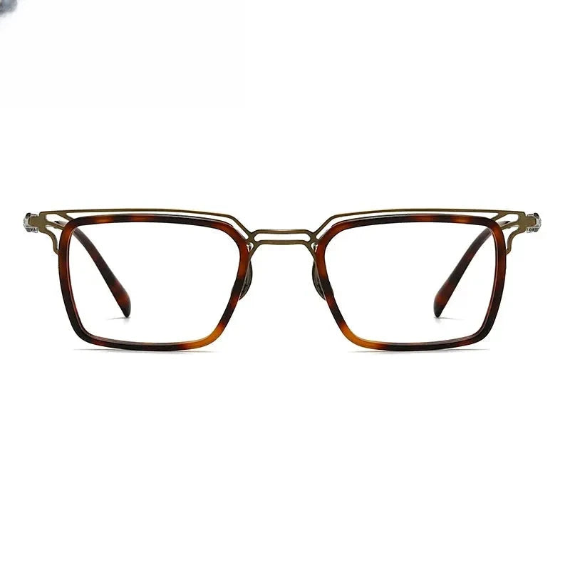Men's Square Full Rim Titanium Prescription Glasses 246879 — view 3 | Rx Spectacle