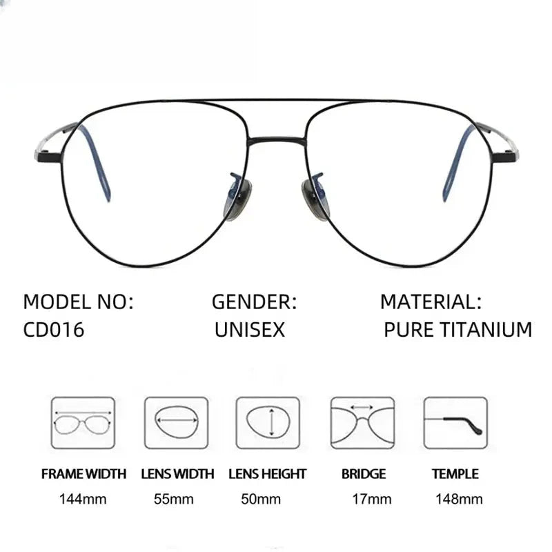Unisex Oval Full Rim Double Bridge Prescription Glasses 881016 — view 2 | Rx Spectacle