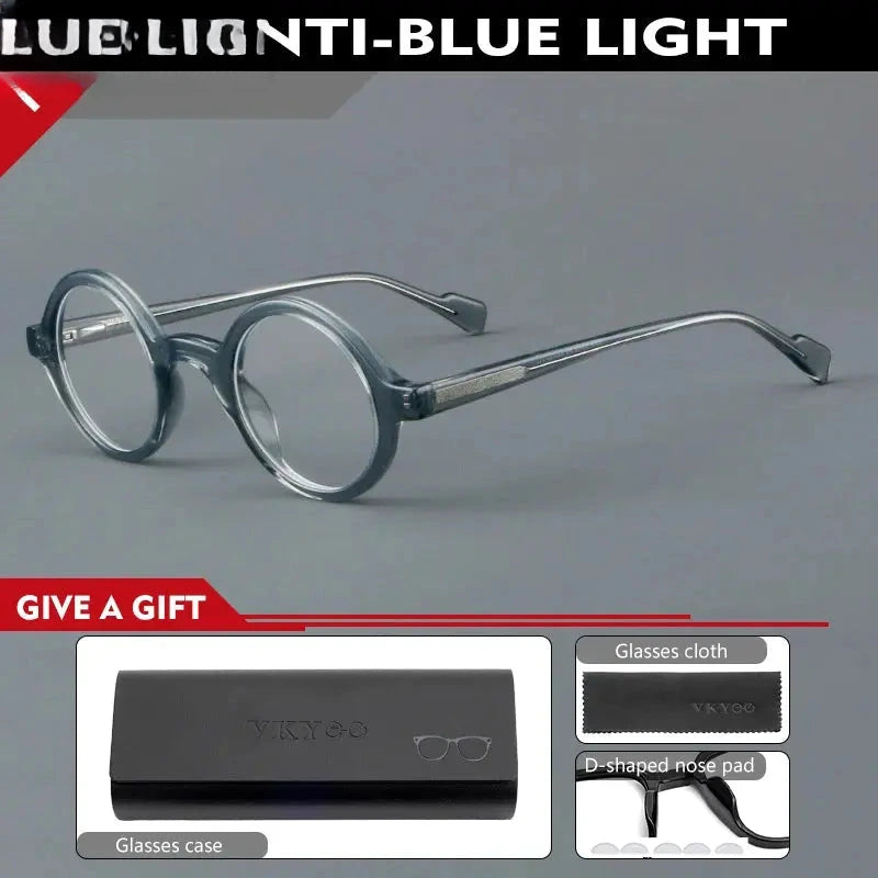 Women's Round Full Rim Acetate Reading Glasses 30129 — view 4 | Rx Spectacle
