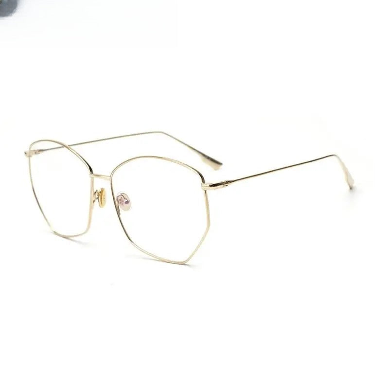 Women's Irregular Full Rim Titanium Prescription Glasses 8302 — view 4 | Rx Spectacle