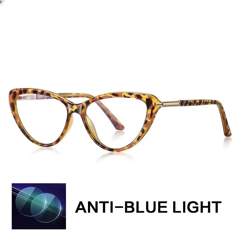 Women's Cat Eye Full Rim Titanium Reading Glasses G2232 — view 7 | Rx Spectacle