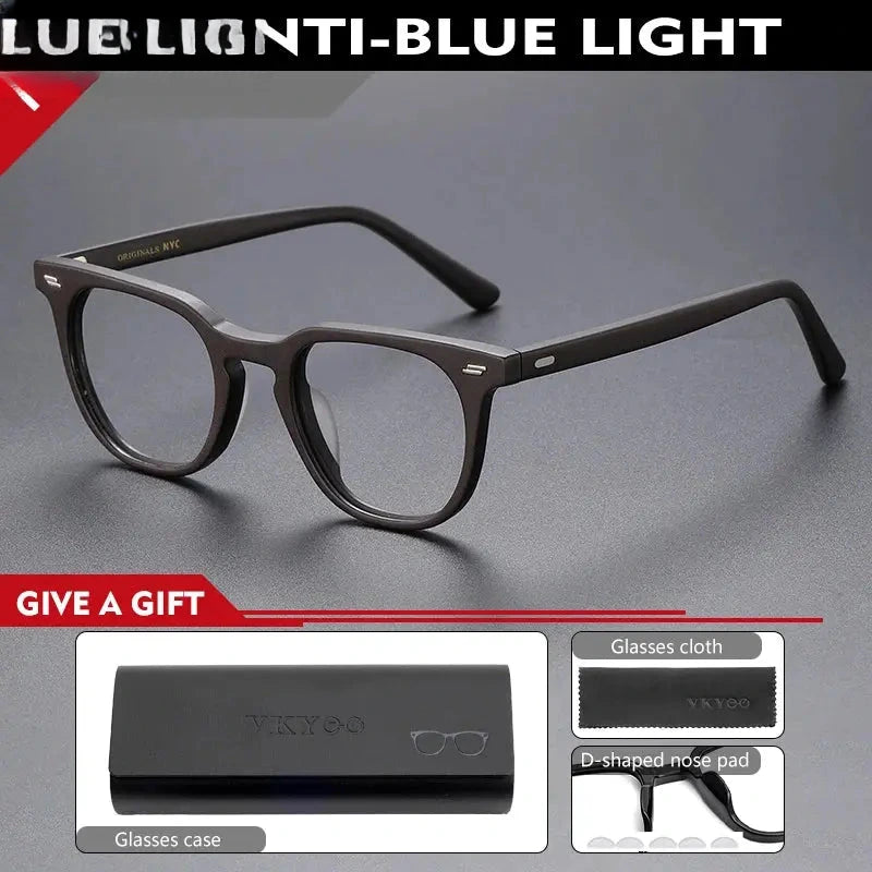 Unisex Square Full Rim Titanium Reading Glasses 756005 — view 3 | Rx Spectacle