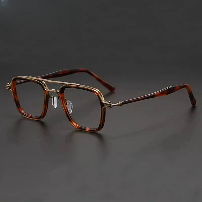 Men's Square Full Rim Titanium Prescription Glasses 985876 — view 1 | Rx Spectacle