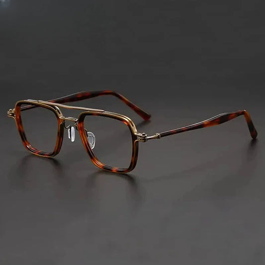 Men's Square Full Rim Titanium Prescription Glasses 985876 — view 1 | Rx Spectacle
