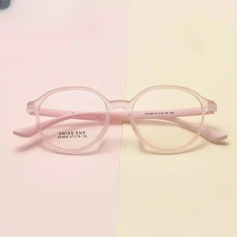 Unisex Round Full Rim Titanium Prescription Glasses 21035 — view 3 | Rx Spectacle