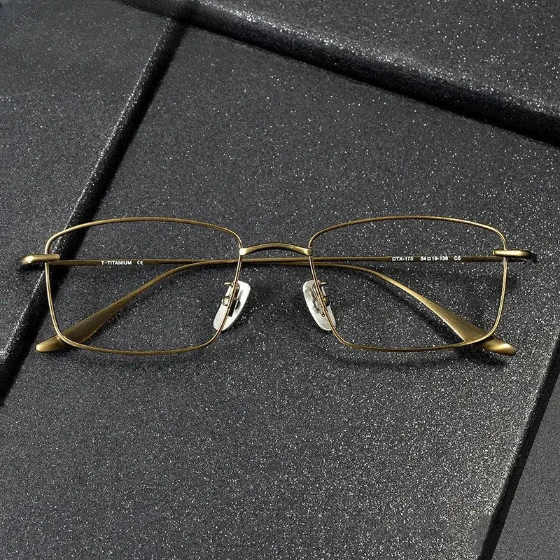 Men's Polygon Full Rim Titanium Prescription Glasses 778417 — view 1 | Rx Spectacle