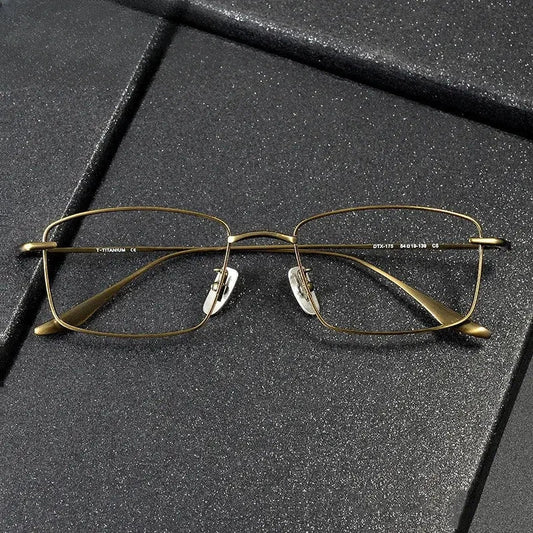 Men's Polygon Full Rim Titanium Prescription Glasses 778417 — view 1 | Rx Spectacle