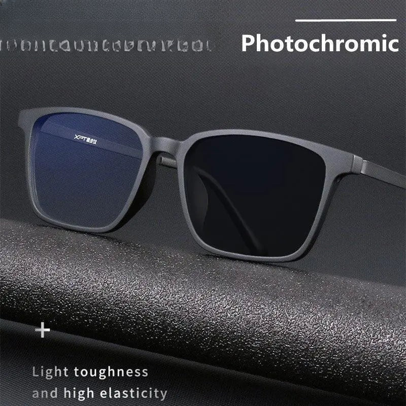 Unisex Square Full Rim Titanium Reading Glasses 9822-1 — view 1 | Rx Spectacle