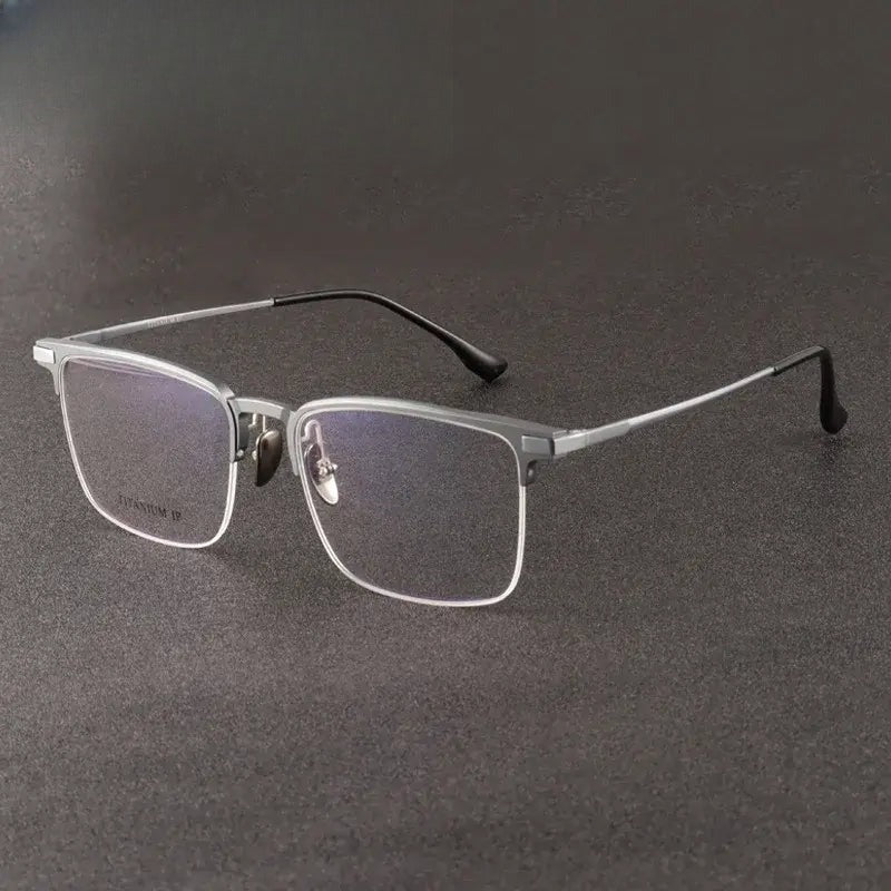 Unisex Square Full Rim Titanium Prescription Glasses 20261 — view 1 | Rx Spectacle