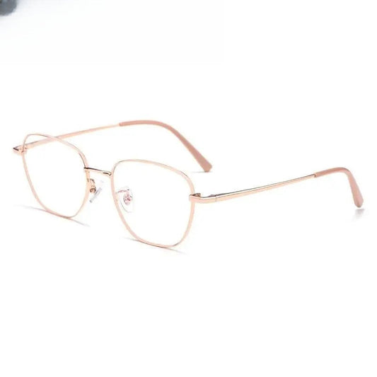 Unisex Polygon Full Rim Titanium Prescription Glasses 9026JY — view 1 | Rx Spectacle
