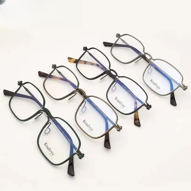 Men's Square Full Rim Titanium Prescription Glasses Rlt5898 — view 5 | Rx Spectacle