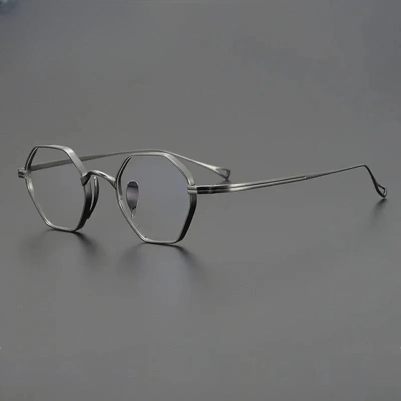 Unisex Polygon Full Rim Titanium Prescription Glasses Gxyj1451 — view 1 | Rx Spectacle