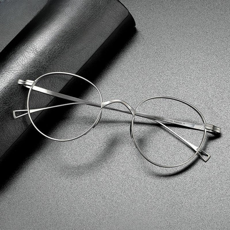 Unisex Round Full Rim Titanium Prescription Glasses Gxyj485 — view 11 | Rx Spectacle