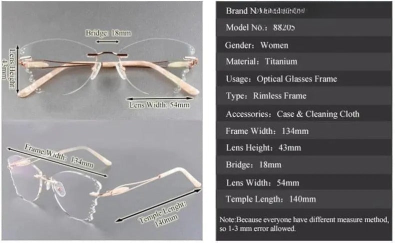 Women's Rimless Prescription Glasses 88205 — view 7 | Rx Spectacle