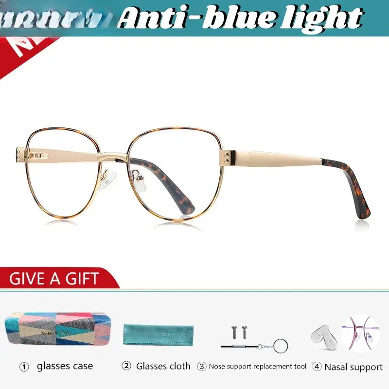Women's Oval Full Rim Alloy Reading Glasses 513173 — view 4 | Rx Spectacle