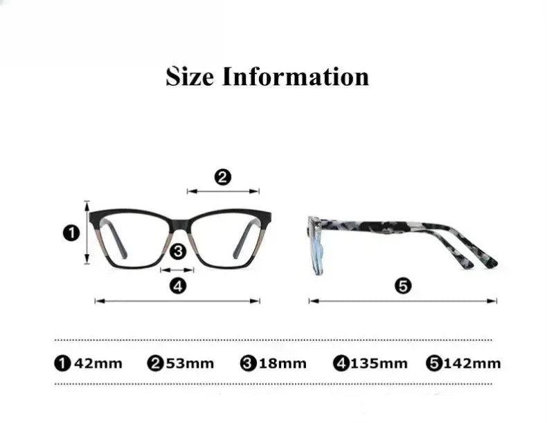 Women's Cat Eye Full Rim Titanium Prescription Glasses 87222 — view 2 | Rx Spectacle