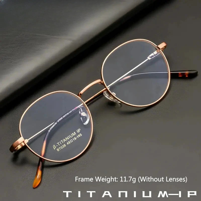 Women's Oval Full Rim Titanium Prescription Glasses 360381 — view 1 | Rx Spectacle
