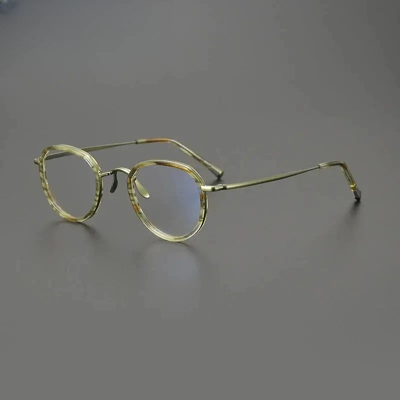 Unisex Square Full Rim Titanium Prescription Glasses Gxyj1559 — view 3 | Rx Spectacle
