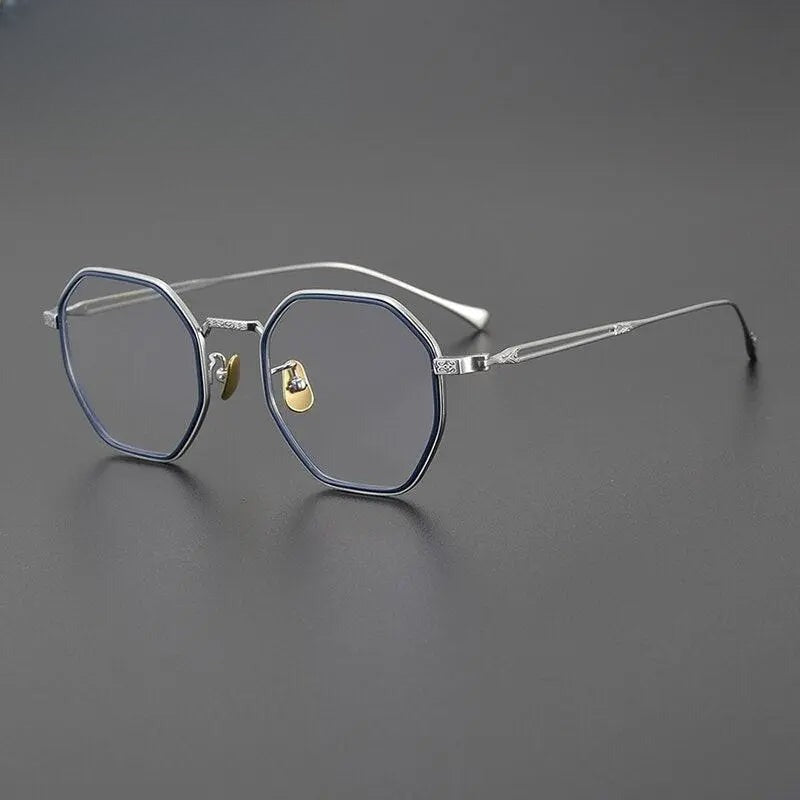 Unisex Polygon Full Rim Titanium Prescription Glasses Gxyj1124 — view 6 | Rx Spectacle