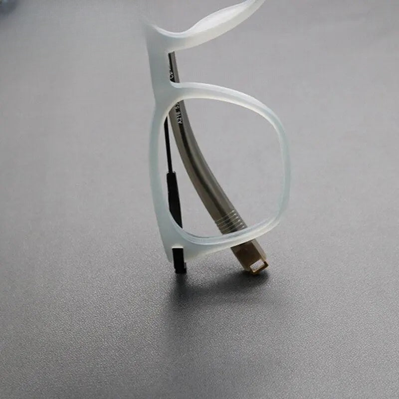 Unisex Square Full Rim Titanium Prescription Glasses Gxyj768 — view 6 | Rx Spectacle