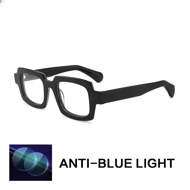 Unisex Square Full Rim Acetate Oversized Reading Glasses 882219 — view 6 | Rx Spectacle