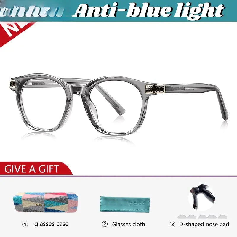 Women's Square Full Rim Titanium Reading Glasses 313107 — view 4 | Rx Spectacle