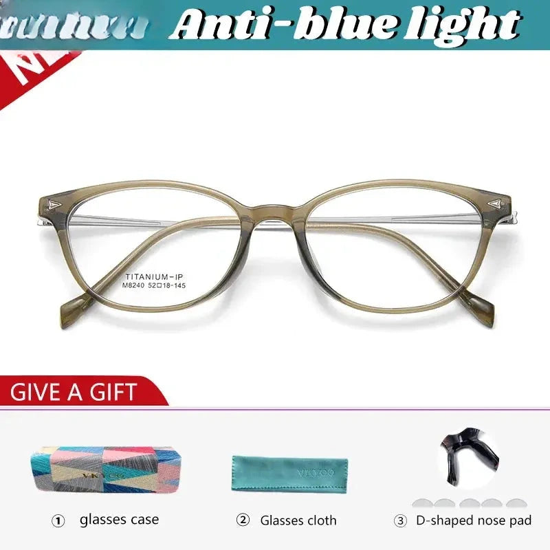 Women's Square Full Rim Titanium Reading Glasses 638240 — view 3 | Rx Spectacle
