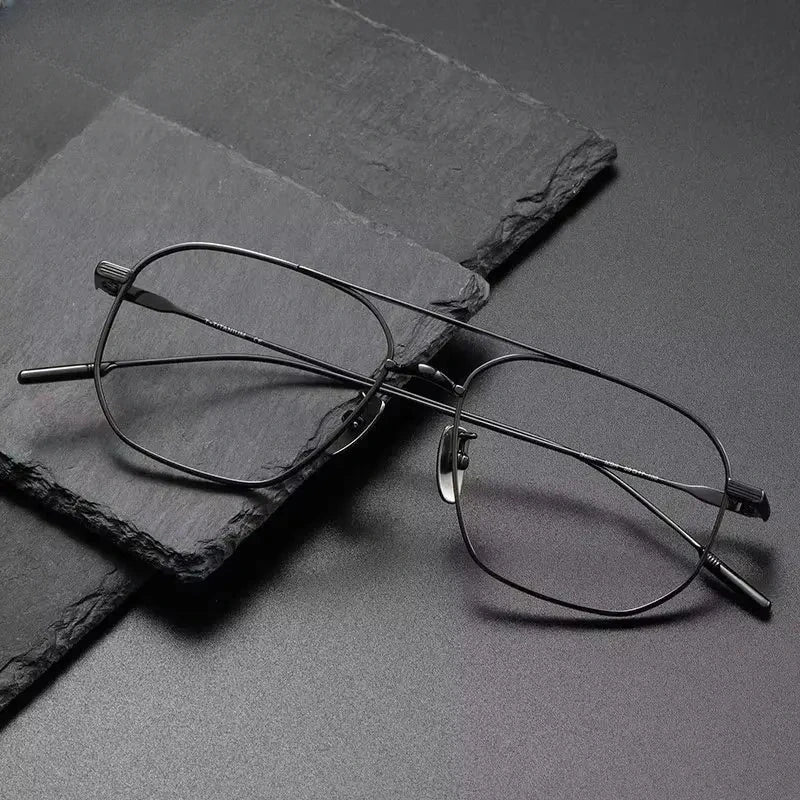 Women's Oval Full Rim Titanium Double Bridge Prescription Glasses 369133 — view 1 | Rx Spectacle