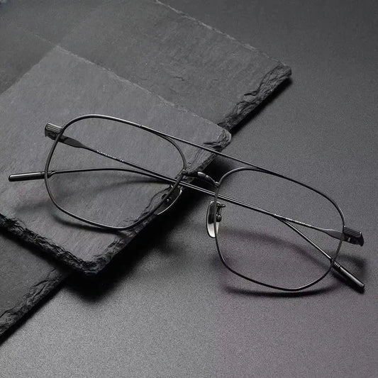 Women's Oval Full Rim Titanium Double Bridge Prescription Glasses 369133 — view 1 | Rx Spectacle