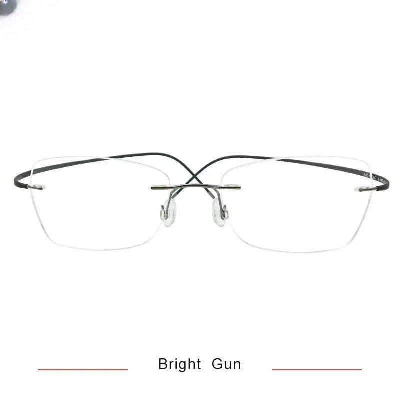 Unisex Square Rimless Prescription Glasses Kr6015 — view 3 | Rx Spectacle