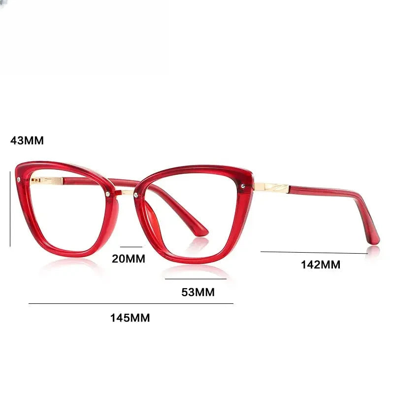 Women's Square Full Rim Titanium Reading Glasses Gxy2220 — view 2 | Rx Spectacle