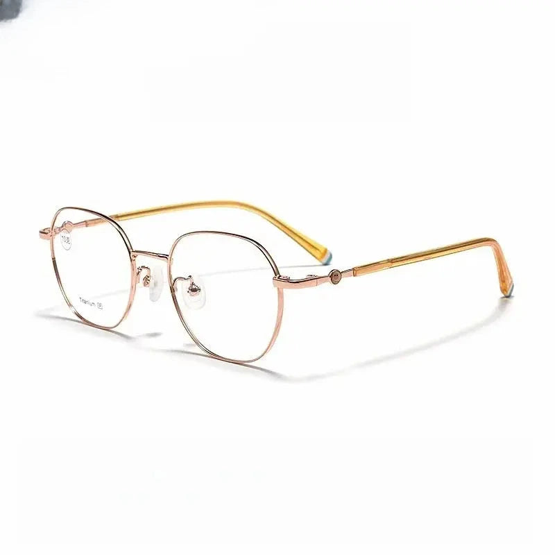 Unisex Polygon Full Rim Titanium Prescription Glasses 881028 — view 7 | Rx Spectacle