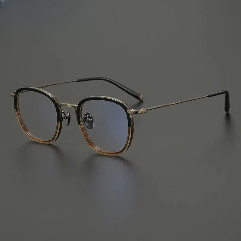 Women's Square Full Rim Titanium Prescription Glasses G1286 — view 6 | Rx Spectacle