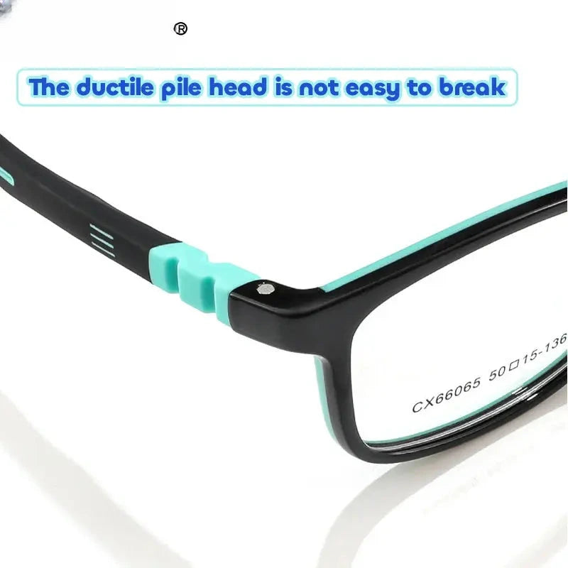 Unisex Square Full Rim TR90 Prescription Glasses V66065 — view 4 | Rx Spectacle