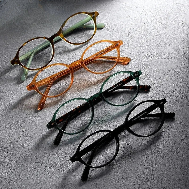 Women's Round Full Rim Acetate Prescription Glasses Gxyj1234 — view 2 | Rx Spectacle