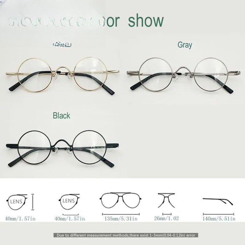 Unisex Round Full Rim Alloy Prescription Glasses 811008 — view 6 | Rx Spectacle