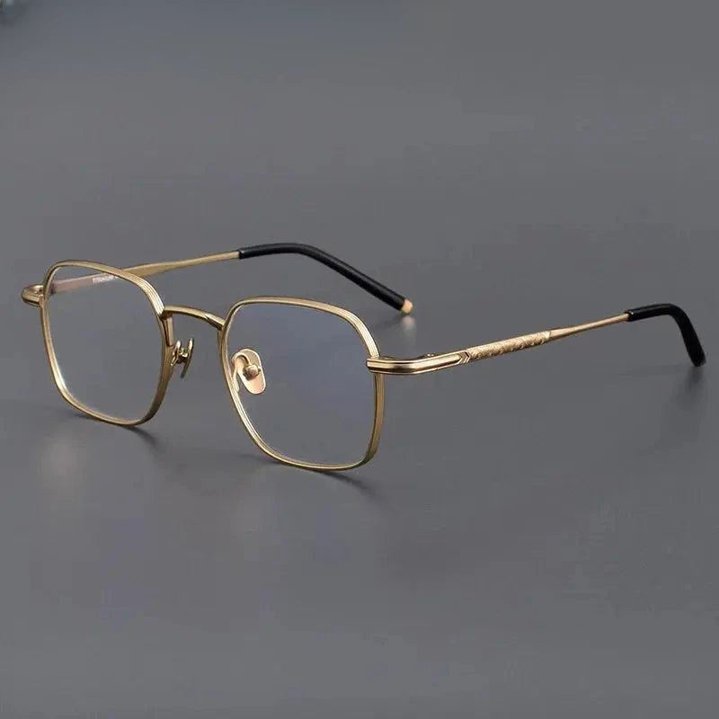 Unisex Polygon Full Rim Titanium Prescription Glasses 14221 — view 5 | Rx Spectacle