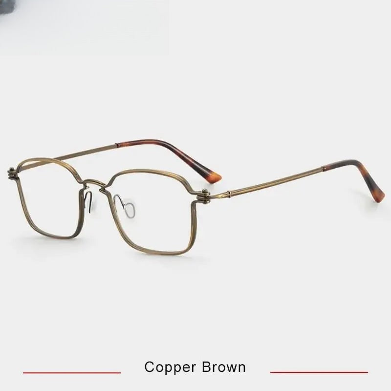 Men's Square Full Rim Titanium Prescription Glasses Rlt5898 — view 9 | Rx Spectacle