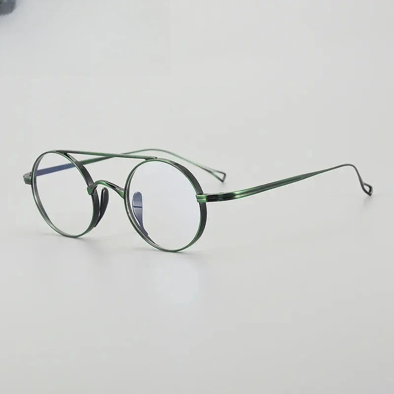 Unisex Full Rim Titanium Double Bridge Prescription Glasses Gxyj1473 — view 10 | Rx Spectacle