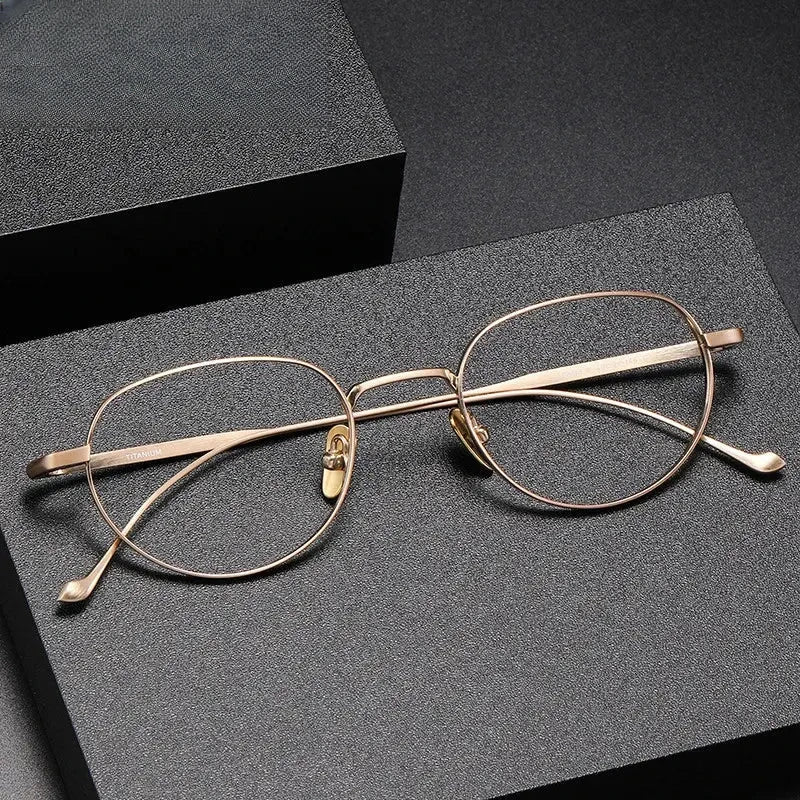 Women's Oval Full Rim Titanium Prescription Glasses 133229 — view 1 | Rx Spectacle