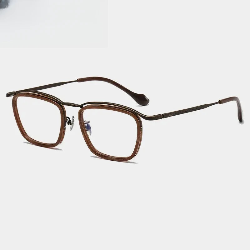 Unisex Square Full Rim Titanium Prescription Glasses Gxyj1459 — view 6 | Rx Spectacle