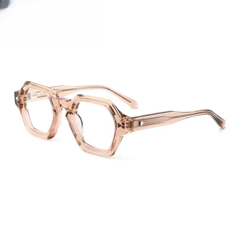 Unisex Polygon Full Rim Acetate Prescription Glasses G66307 — view 4 | Rx Spectacle